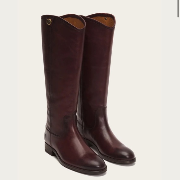 Frye Melissa button 2 boot Bordeaux wine size 5 1/2 - Picture 1 of 14